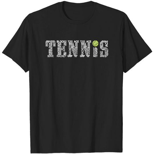 Discover Tennis Word Cloud - Cool Sporty T-Shirt