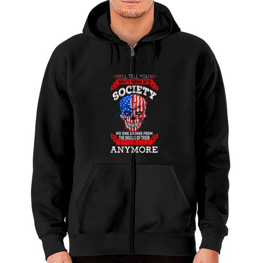 Discover Wrong Society Drink From The Skull Of Your Enemies Zip Hoodies