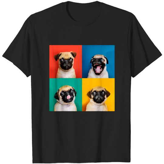 Discover Pug Puppy Portrait Photos For Dog Lovers T-Shirt