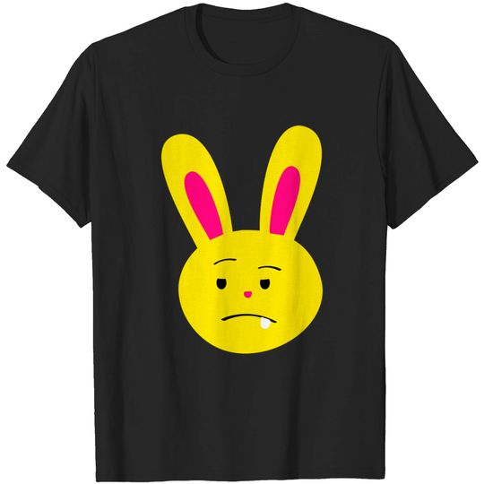Discover One Tooth Rabbit Emoji Unamused Bunny Face - Bunny - T-Shirt