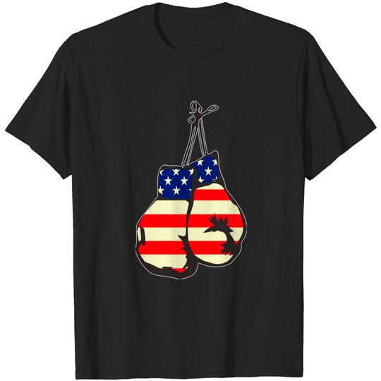 Discover Vintage Boxing Gloves American Flag Birthday Gift - Boxing Gloves - T-Shirt