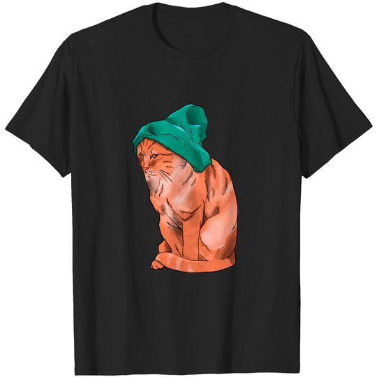 Discover Cat with Beanie - Cat With Hat - T-Shirt