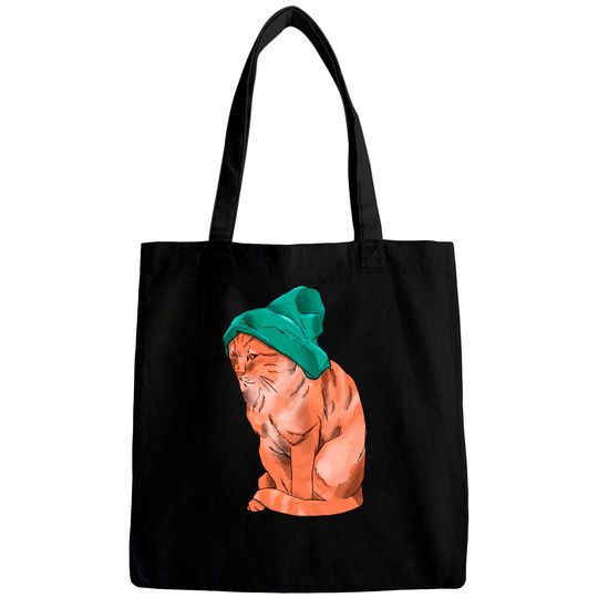 Discover Cat with Beanie - Cat With Hat - Bags