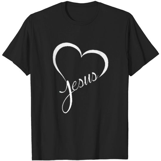 Discover Jesus Heart Christian Design - Christian Clothing - T-Shirt