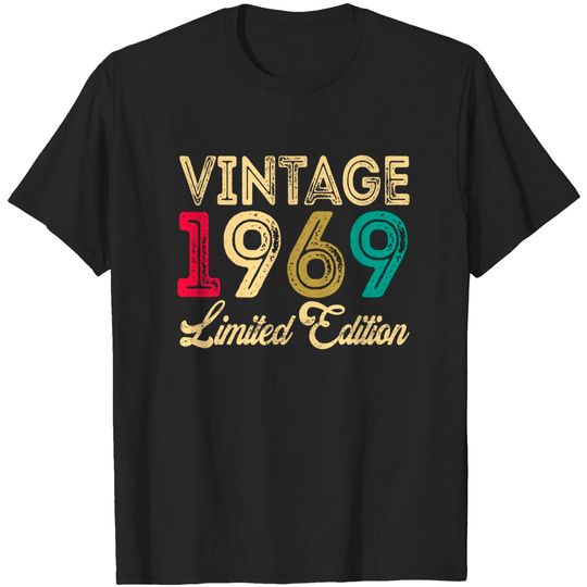 Discover Vintage 1969 52nd Birthday Limited Edition 52 Year Old T-Shirt