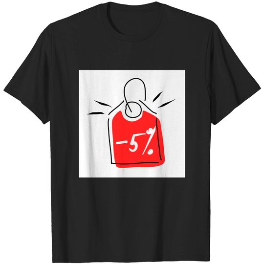 Discover Discount 5%. Promotion, bonus, gift, marketing, advertising. - Discount - T-Shirt