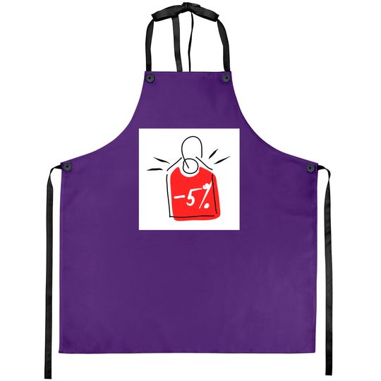 Discover Discount 5%. Promotion, bonus, gift, marketing, advertising. - Discount - Aprons