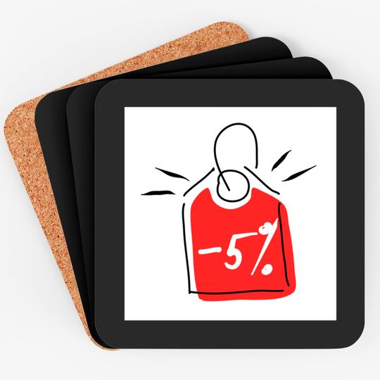 Discover Discount 5%. Promotion, bonus, gift, marketing, advertising. - Discount - Coasters