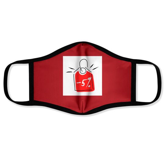 Discover Discount 5%. Promotion, bonus, gift, marketing, advertising. - Discount - Face Masks