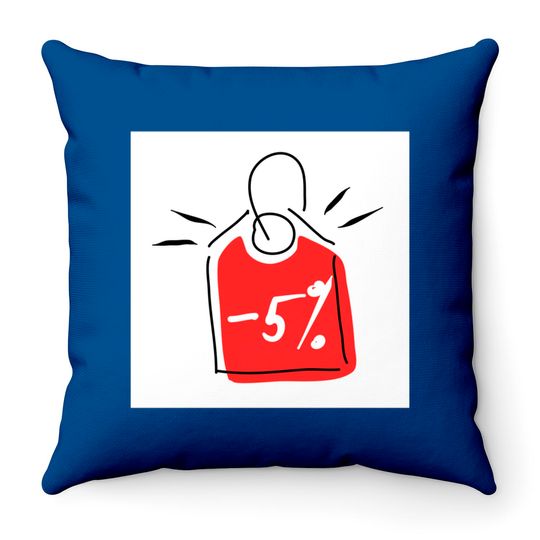 Discover Discount 5%. Promotion, bonus, gift, marketing, advertising. - Discount - Throw Pillows