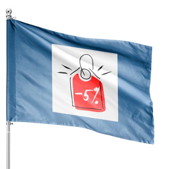 Discover Discount 5%. Promotion, bonus, gift, marketing, advertising. - Discount - House Flags