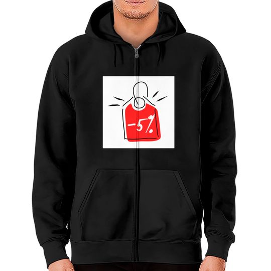 Discover Discount 5%. Promotion, bonus, gift, marketing, advertising. - Discount - Zip Hoodies