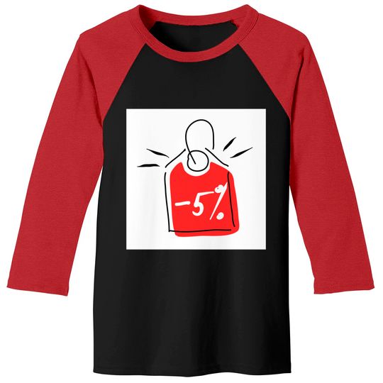Discover Discount 5%. Promotion, bonus, gift, marketing, advertising. - Discount - Baseball Tees
