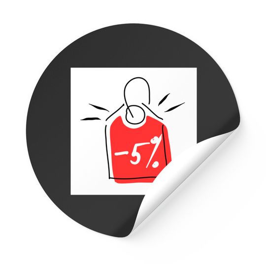 Discover Discount 5%. Promotion, bonus, gift, marketing, advertising. - Discount - Stickers