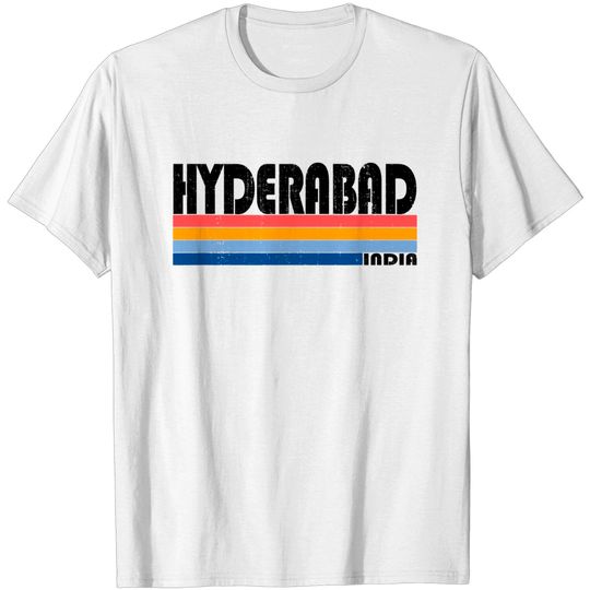 Discover Vintage 70s 80s Style Hyderabad India T Shirt