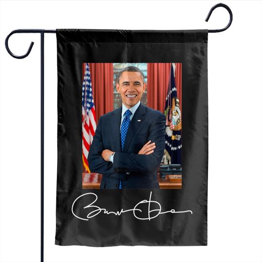 Discover Barack Obama Signature and Portrait Garden Flags