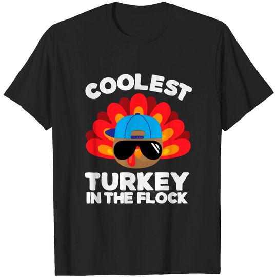Discover Boys Thanksgiving Shirt For Kids Toddlers Coolest Turkey T-Shirt