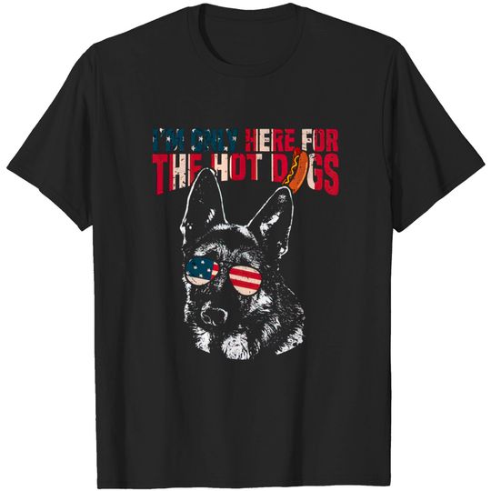 Discover German Shepherd Shirt Funny 4th of July Pup Tee - German Shepherd - T-Shirt