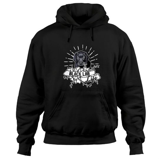 Discover Black Lab Life Hooded Sweatshirt, Black Lab Long Sleeve Hoodie