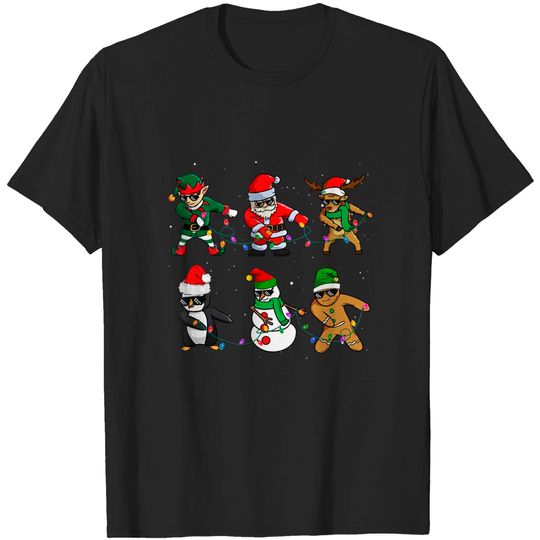 Discover Floss Dance Santa Elf Snowman Penguin Christmas T-Shirt