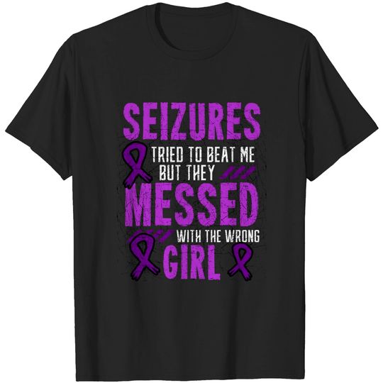 Discover Epilepsy Seizure Neurological Disorder Purple Ribbon Stigma T-Shirt
