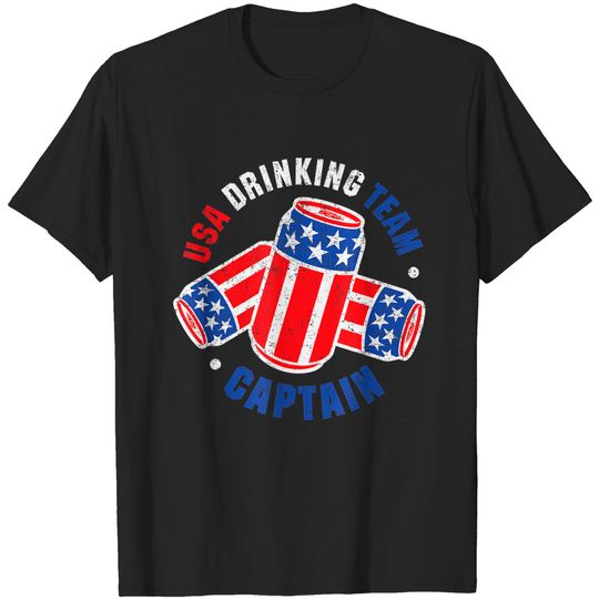 Discover 4th Of July Beer Can Flag T-Shirt