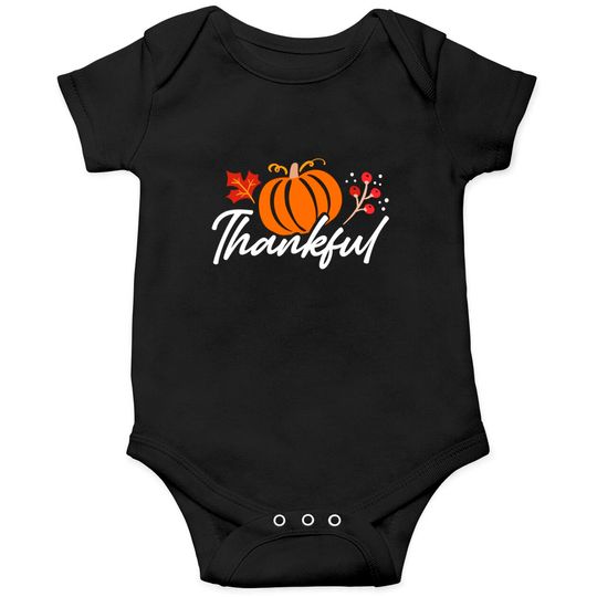 Discover Thankful Pumpkin Art Autumn Thanksgiving Onesies
