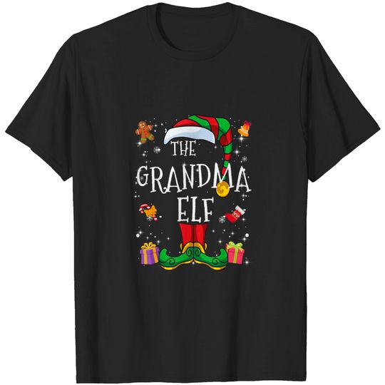 Discover Grandma Elf Family Matching Christmas Group Gift Pajama - Grandma Elf Family Matching Christmas - T-Shirt