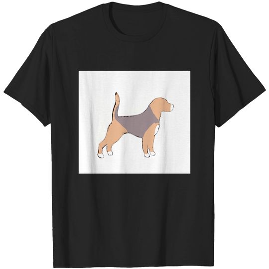 Discover Beagle blue white and tan silhouette - Beagle - T-Shirt