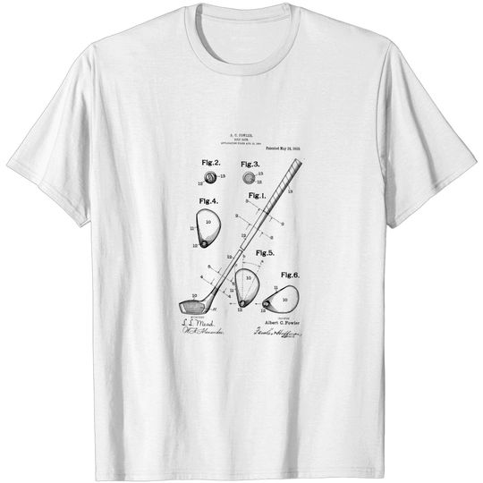 Discover Golf Patent Drawing - Golf - T-Shirt