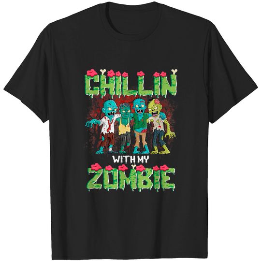 Discover Chillin With My Zombies Friends Horror Halloween Boys T-Shirt