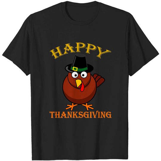 Discover Happy Thanksgiving Shirts for Boys Girls Kids Pilgrim Turkey - Happy Thanksgiving Turkey - T-Shirt