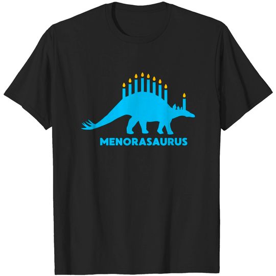 Discover Funny Hanukkah Shirt Dinosaur Stegosaurus Dino Menorah Gift