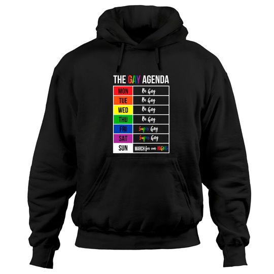 Discover Super Gay Agenda Pride Flag LGBTQ Inspirational LGBT Hoodies