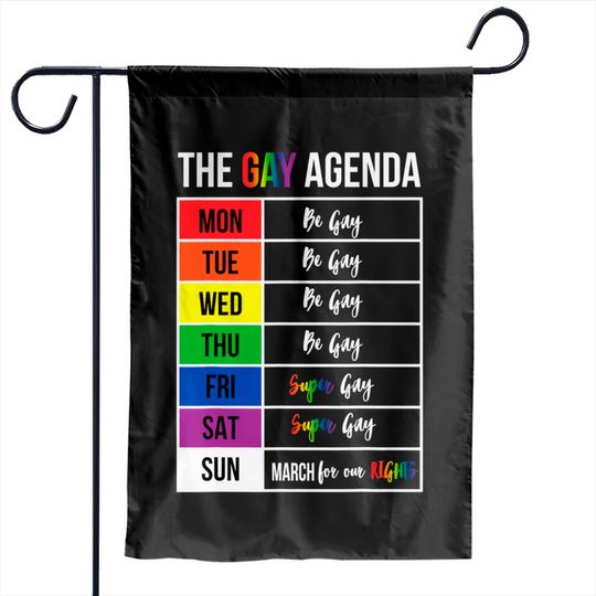 Discover Super Gay Agenda Pride Flag LGBTQ Inspirational LGBT Garden Flags