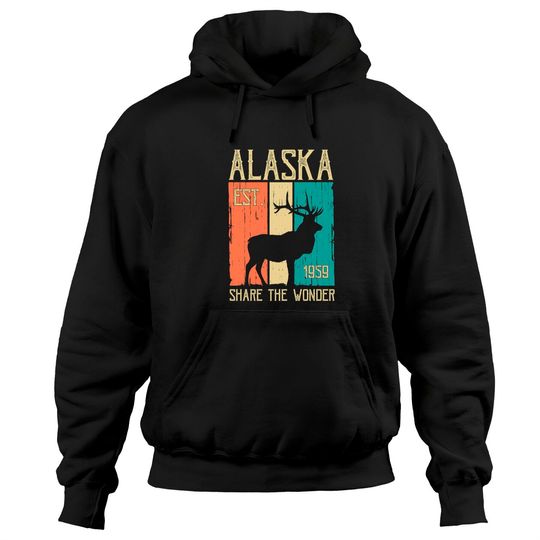 Discover Sports Design Alaskan Elk for Alaska Day Pullover Hoodie