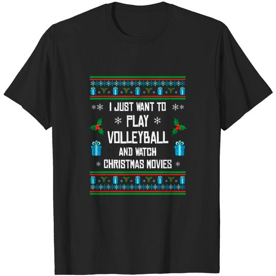 Discover Funny Volleyball Christmas T-Shirt