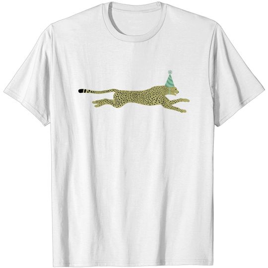 Discover Birthday Cheetah T-Shirt, Birthday Hat Cheetah Kids Shirt