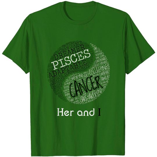 Discover Cancer and Pisces Couples Matched Zodiac T Shirt