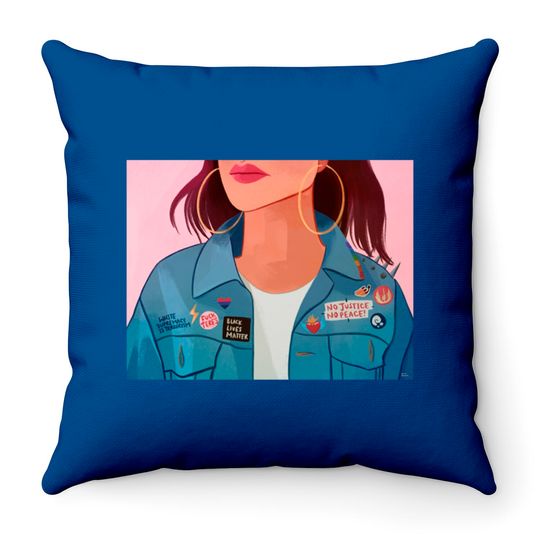 Discover Jean Jacket Patches - Jacket - Throw Pillows