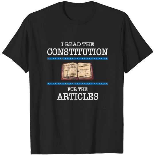 Discover History Teachers Read the Constitution Distressed T Shirt