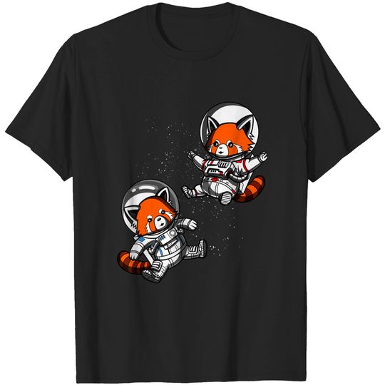 Discover Red Panda Bear Space Astronaut T Shirt