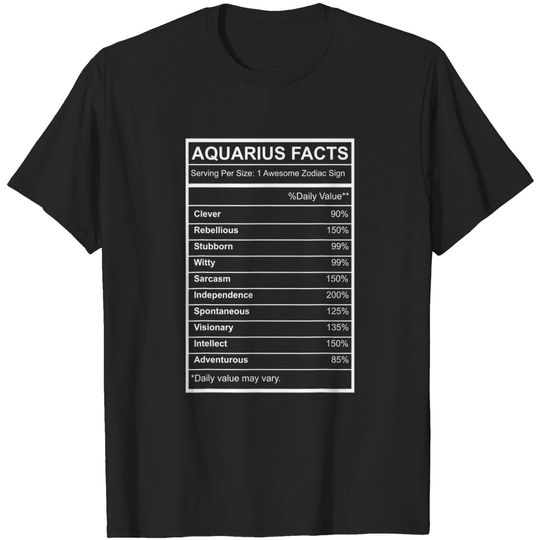 Discover Aquarius Facts Zodiac T Shirt