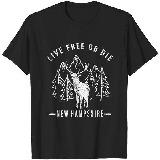 Discover Live Free Or Die New Hampshire Nature Vintage Graphic T-Shirt
