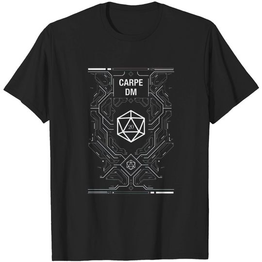 Discover Minimalist Seize the Day Natural 20 and Critical Fail Dice - Dungeons And Dragons - T-Shirt