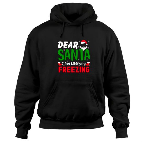Discover Dear Santa Literally Freezing Family Christmas Couple Xmas Pullover Hoodie