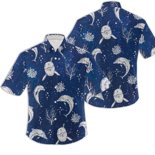 Discover Dolphin Hawaiian Shirt, Dolphin Beach Shirt