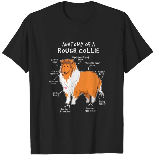 Discover Anatomy Of A Rough Collie Dog Puppy Shirt