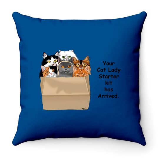 Discover Cat Lady Starter Kit - Cat Lady Starter Kit - Throw Pillows