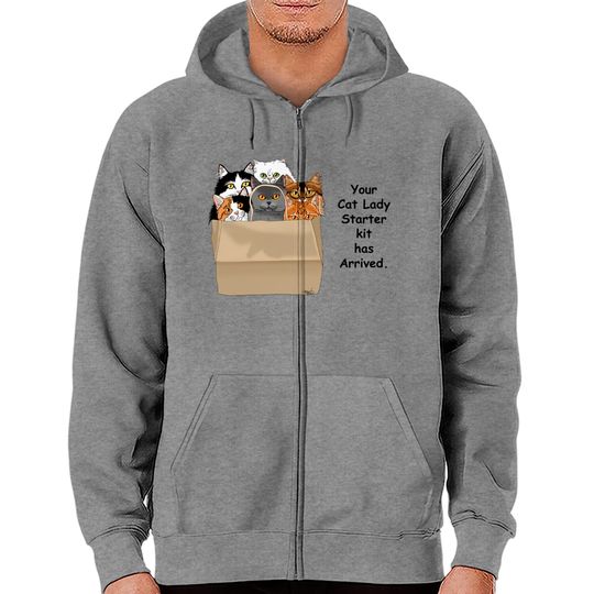 Discover Cat Lady Starter Kit - Cat Lady Starter Kit - Zip Hoodies